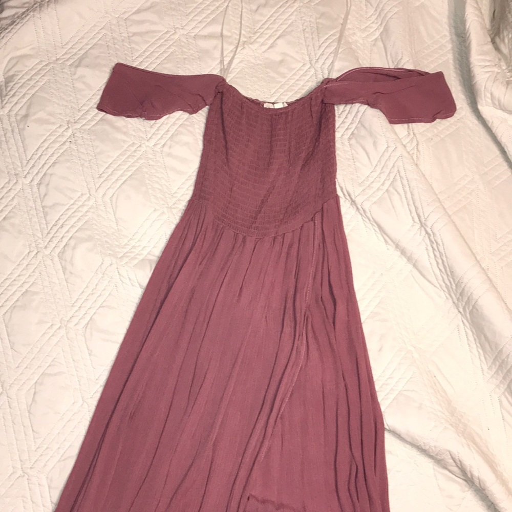 Capped sleeve maxi dress